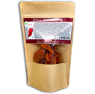 Sušené chilli papričky celé Jolokia Bhut 10g